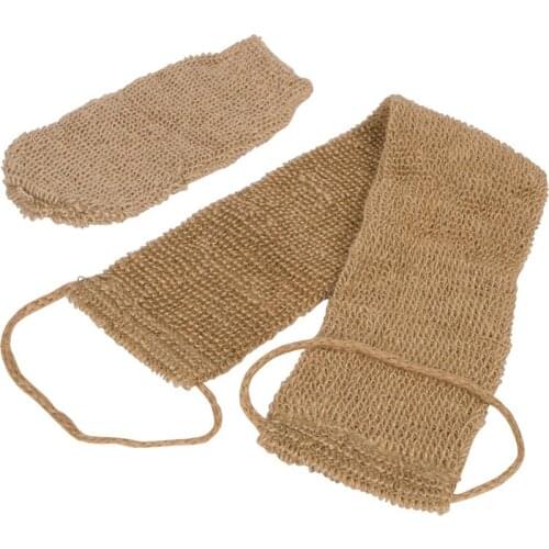 New Back and Body Scrubber Exfoliating with Exfoliating Loofah Pad for Shower,Loofah Strap Back Sponge for Bath Spa Clean