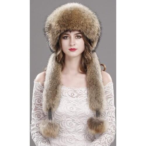 Autumn and winter fox fur hat European and American style thicker and warmer whole fur hat fur hat women free shipping H1010