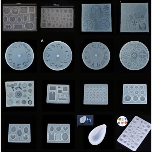 1PC Pendant Craft DIY Transparent UV Resin Liquid Silicone Combination Molds For DIY Making Finding Accessories