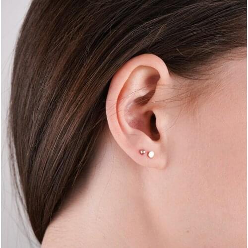 JUJIE Stainless Steel Stud Earrings 2020 Minimalist Small Geometric Earings Fashion Jewelry Girls Dainty Earrings