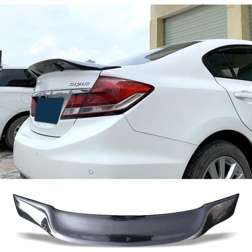Car Trunk Spoiler Carbon Fiber Auto Rear Trunk Wing R Style Refit Accessories Spoiler For Honda Civic 2014 2015