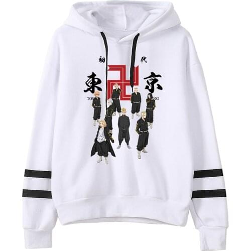 Tokyo Revengers Anime Printed Hoodie Woman Harajuku Casual Hoodies Fashion Women Men Striped Hoody