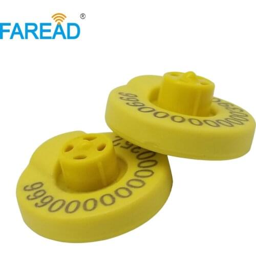 X80pcs factory price RFID Ear tag for Livestock animal Tracking ISO11784 ISO11785 ICAR Certification 134.2KHz HDX standard