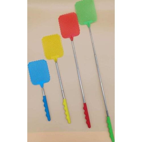 Pest Control Tools Extendable Flies Swatter Plastic Simple Pattern Fly Swatter 1pc Color Random