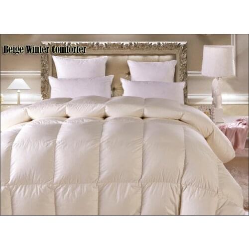 100%White Goose Down Comforter Duvet dekbed Winter Doona Quilted Blanket king queen twin full Quilt Cotton capa edredons inverno