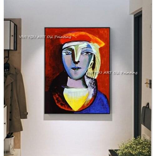 100% Handmade Women Picasso Canvas Oil Paintings Figure Large Size On the Wall Art Canvas Pictures For Living Room Decoration