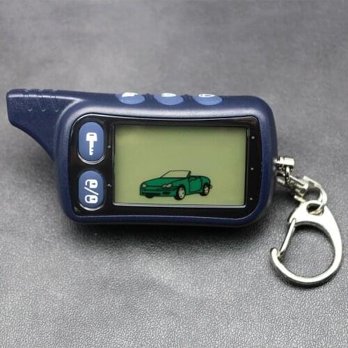 2-way TZ9010 LCD Remote Controller Keychain TZ-9010 Key Fob Chain for Vehicle Security Two Way Car Alarm System Tomahawk TZ 9010