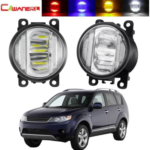 2in1 Fog Light + Daytime Running Lamp For Mitsubishi Outlander II CW_W 2006-2012 Car Front Bumper Fog Light Assembly DRL H11 12V
