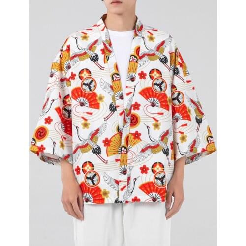 #4335 Summer 3D Printed Jacket Men Loose Outerwear Kimono Jacket Cardigan Hip Hop Jacket Windbreaker Sunscreen Thin Kimono Coat