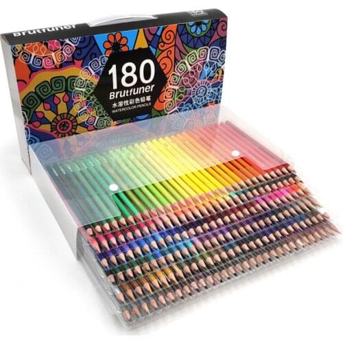 48/72/120/160/180 Color Professional Oil Color Pencils Wood Soft Watercolor Pencil For School Draw Sketch Art Supplies