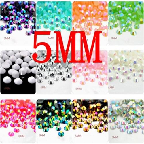 500-5000pcs/ SS20 5mm Jelly color resin AB drill flatback rhinestone High quality crystal diamond Festival Party Nail DIY 206