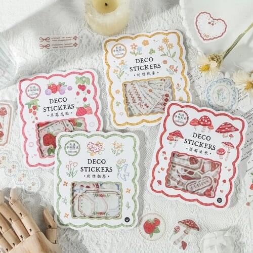8pakcs/LOT embroidery forest series daily Creative fresh deceration DIY paper sticker