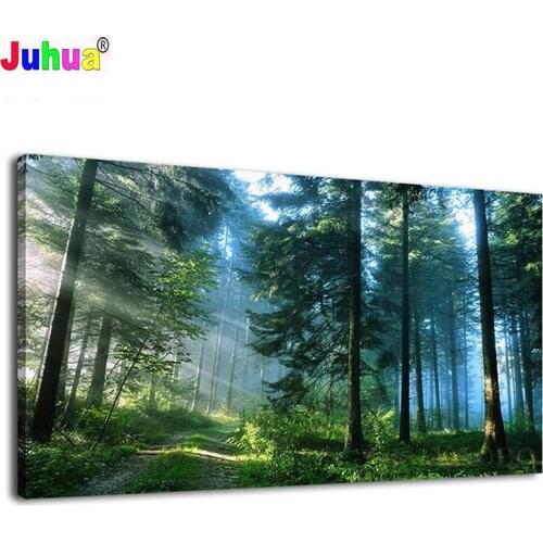 Large Size 5D full square Round Diamond DIY Diamond Painting "Autumn forest "Diamond Mosaic Embroidery cross stitch kits Home