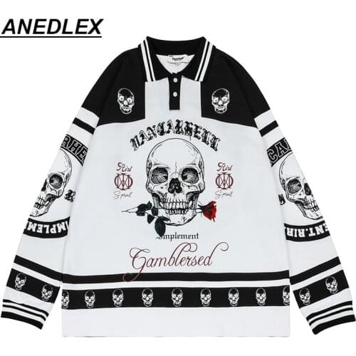 ANEDLEX Long Sleeve Polos For Men