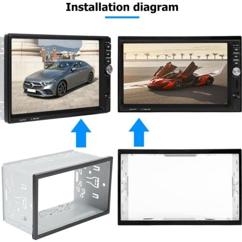 2 Din Car Radio DVD Player Iron Plastic Refit Fixed Universal Type Practical Mount Frame Install Bezel Panel Trim Kit Fascias