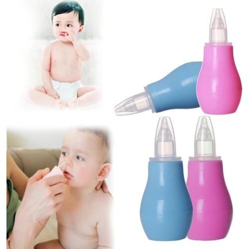 Newborn Baby Safe Nose Cleaner Portable Manual Silicone Nasal Aspirator Baby Nose Soft Cleaning Tool