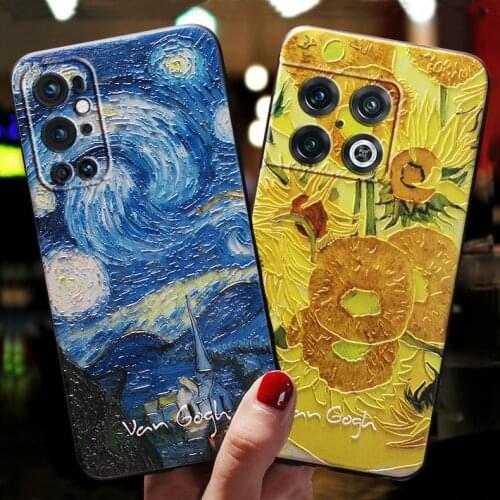 3D Art Phone Case For OnePlus 8 Pro Nord Case Cover For Fundas One Plus 8Pro 8 Pro Nord Case Coque Cute Sunflower Black Cases