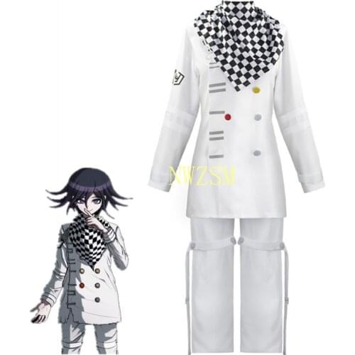 Danganronpa V3 Kokichi Oma President Cosplay Costume Full Set Zentai Scarf Cloak Uniforms