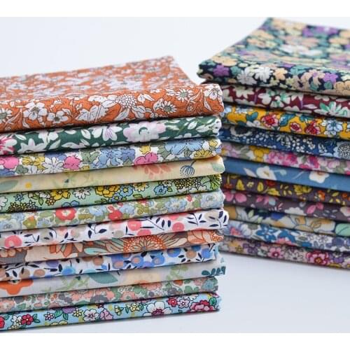 Childrens Dress Pajamas Print Beautiful Pastoral Flower Cloth All Cotton Fabric Small Broken Flower Cotton Suede Fabric Plain