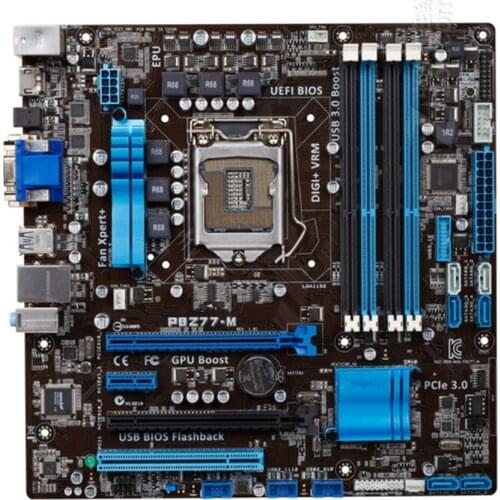 For Asus P8Z77-M Desktop Motherboard Z77 Socket LGA 1155 i3 i5 i7 DDR3 32G uATX UEFI BIOS Original Used Mainboard On Sale