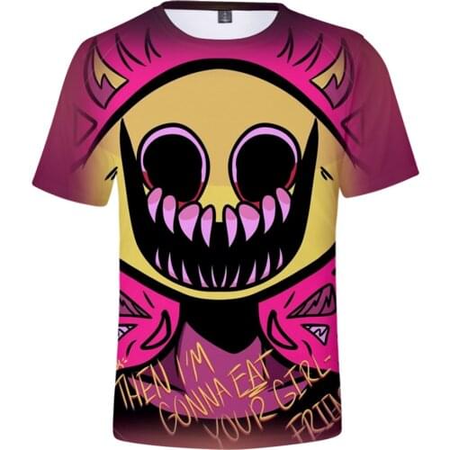 Friday night funkin cosplay Lemon Demon 3D Print Summer Preppy Style Men/Womens Street Clothes T-shirt HIP HOP kids T-shirt