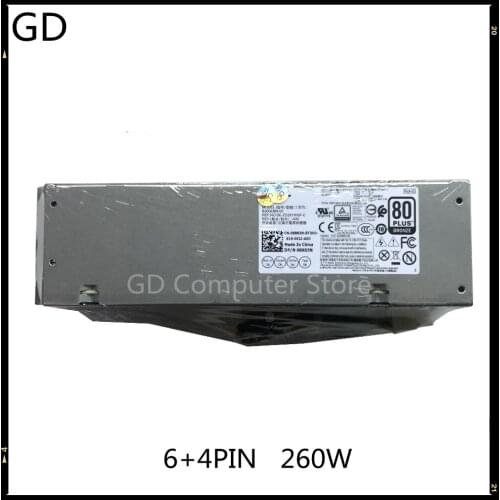 GD New For Dell OPX 3060 5060 7060 260W Power Supply 6 PIN+ 4 PIN B260EBM-00 H7X3F 0H7X3F 52CKC 3YNRJ 8X63N 100% Tested