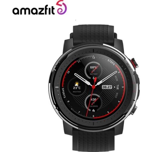 Global Version Amazfit Stratos 3 Smart Watch 5ATM Bluetooth GPS Music Dual Mode 14 Days Smartwatch For Men Android
