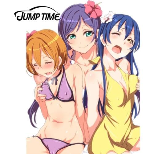 JumpTime 13cm x 9.6cm Lovely Cartoon Anime Love Live! Car Sticker Decal Accessories High Quality Waterproof Sunscreen