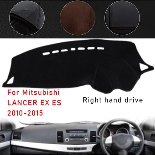 LEATHER Car dashboard Covers For Mitsubishi LANCER EX ES 2010-2015 years right hand drive dashmat car dash pad auto accessories