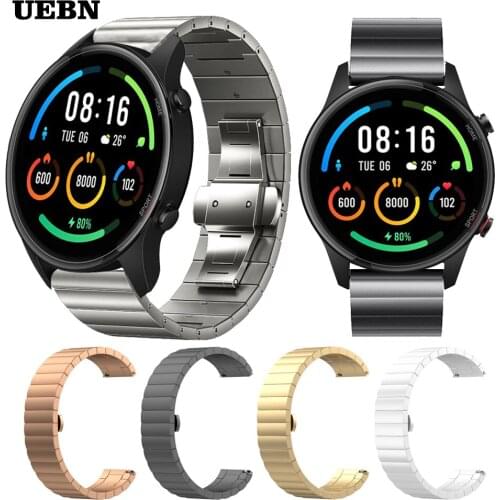 UEBN Metal stainless steel Strap Band forXiaomi mi watch color sports edition Bracelet for Mi Watch Replaceable watchbands