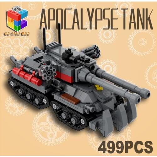 MOC Mini Apocalypse Tank Small Particle Military Building Blocks Educational Toy Set For Kids Gifts