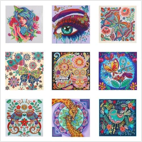 5D DIY Special Diamond Painting Cartoon Butterfly Elephant Rhinestone Embroidery Kit Mosaic Decorative Painting