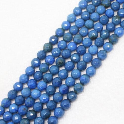 Wholesale Faceted 8mm Blue Snow Jaspers Round Loose Beads 15" bjf17, For Jewelry making, can mixed wholesale