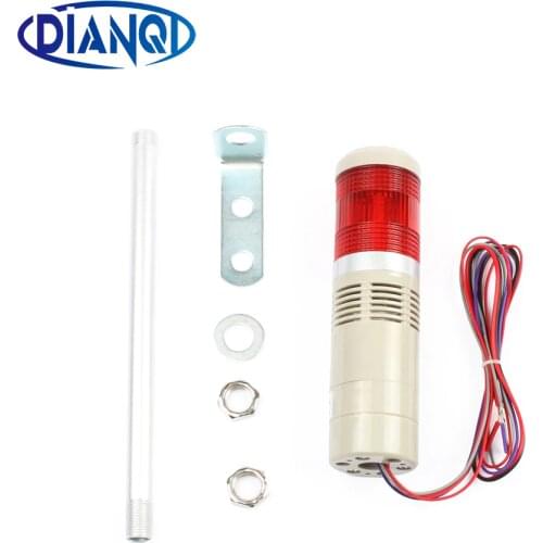 Safety Stack Lamp Red Flash Industrial Tower Signal Light LTA-205 Red Sound 110V 12V 24V 220V 1 layer security warning buzzer