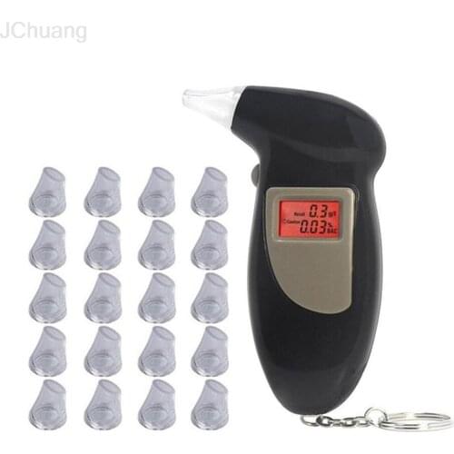Handheld Backlight Digital Alcohol Tester with 16pcs Mouthpieces Digital Alcohol Breath Tester Breathalyzer Analyzer Detector