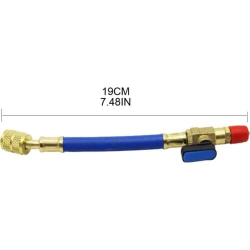 3PCS 7inch Color Coded Hoses/w Ball Val ve for AC Refrigeration Manifold Gauge Set R134A R410A R22 Refrigeration Tools