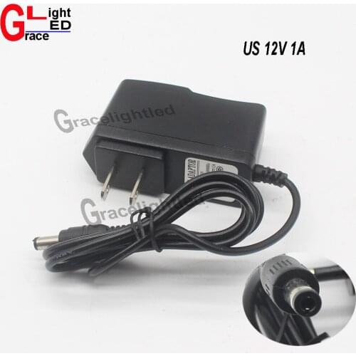 US Plug AC 100-240V To DC 12V 1A 12W Power Supply Adapter Cord for LED Strip sale