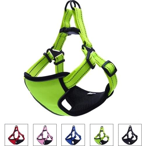 Dog Vest Adjustable I-Shape Explosion-Proof Walk Running Dog Harness Collar For Medium Big Dogs Reflective Durable Pet Harness