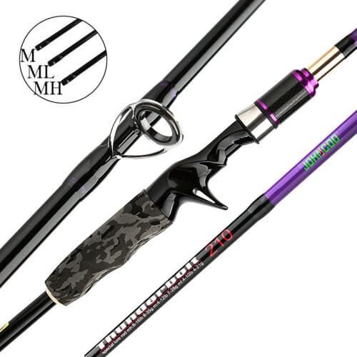 Spinning Fishing Rod 2.1m 2.4m 3 tips ML M MH 7' Carbon Fast Action Fishing Spinning Rod Lure Fishing Rods Johncoo thunderbolt
