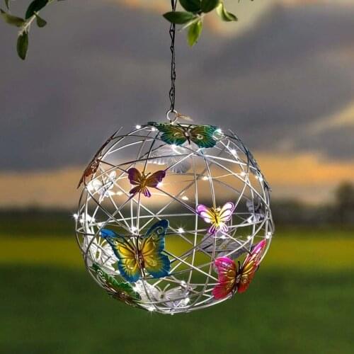 Solar Light Led Lantern Butterfly Garland Waterproof Garden Light Hanging Outdoor Fairy Lights Lamp Garland Garden Decoration