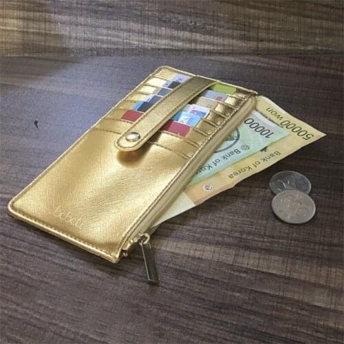 2021 Slim RFID Blocking Leather Wallet Credit ID Card Holder Purse Money Case for Men Women