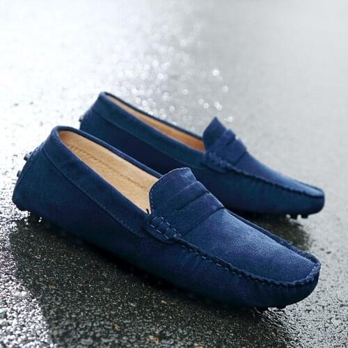 Men Casual Shoes Fashion Men Shoes Genuine Leather Handmade Mens Loafers Slip On Mens Flats Male Driving Shoes