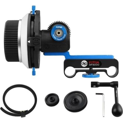 FOTGA DP3000 DSLR Follow Focus for 15mm Rod Rig 5D MARK II III +Speed Crank +Gear
