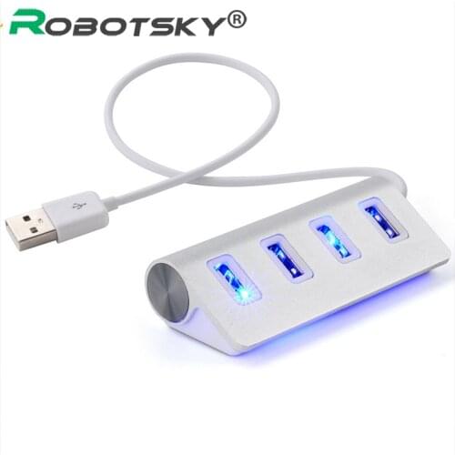 4 Port USB 2.0 HUB USB Port High Speed Alloy USB HUB Portable OTG HUB USB Splitter for Apple Macbook Air Laptop PC Tablet