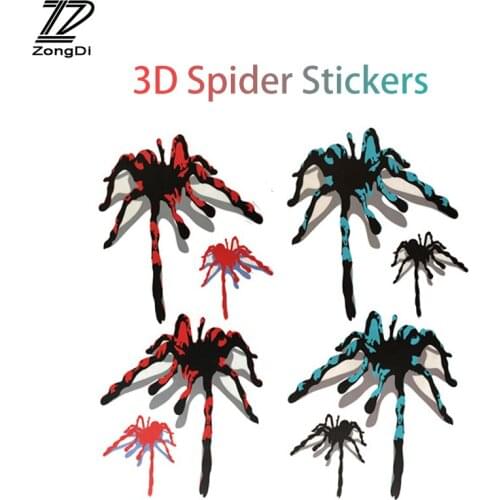 ZD 1Pcs car styling 3D spider stickers for Ford Focus 2 3 VW Passat B6 B5 B7 B8 Toyota Avensis Skoda Rapid Fabia Accessories
