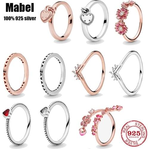 Luxury Original Real 100% 925 Sterling Silver pan ring for Women Fashion temperament Authentic high quality couples Jewelry