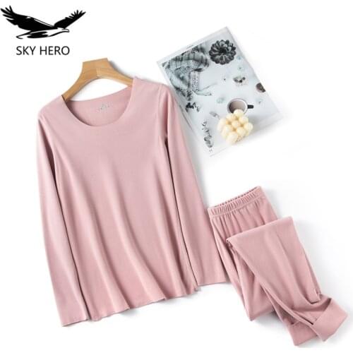 Women Thermal Underwear Tops Long Johns Set Sleeves Buttoms Warm Body Panties Underwear for Woman Winter Autumn Thermos Clothing