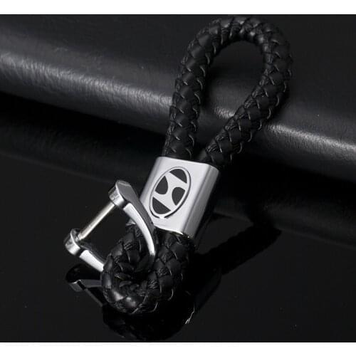 1PC Alloy Car Emblem Keychain Key Chain Key Ring For Solaris ix35 i20 i30 i40 HYUNDAI Tucson CRETA Santa Fe Accessories Styling