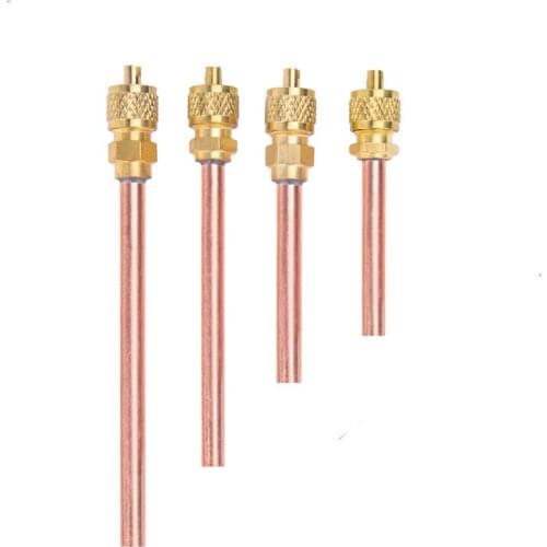 10pcs Air Conditioner Refrigeration Access Valves 6mm OD Copper Tube Filling Parts