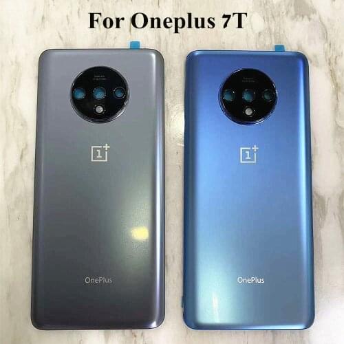100% Original Back Battery Cover For Oneplus 7T 1+7T Rear Housing Door Back Cover Case Shell Replacement
